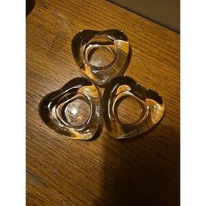 Orrefors Lars Hellsten heart votives